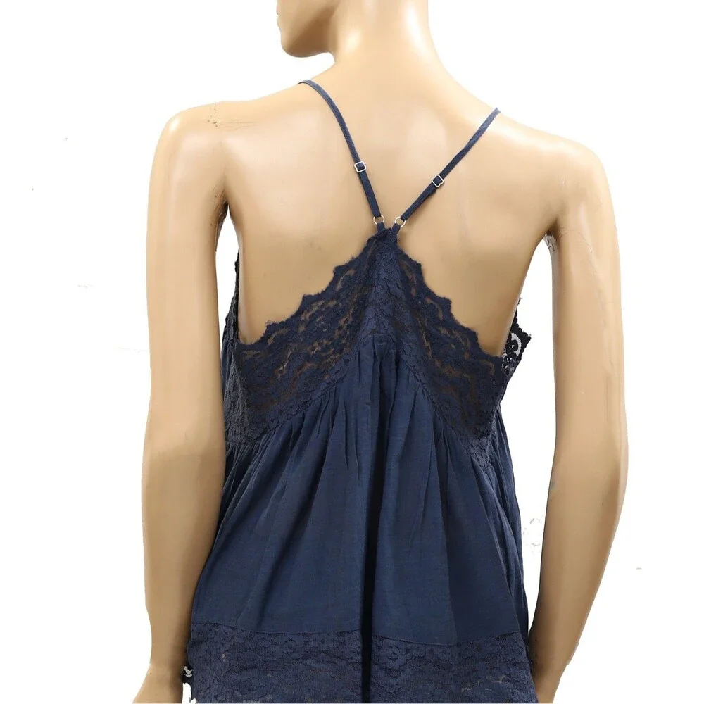 Intimately Free People Fiona Cami Blouse Top Tank Sleeveless Lace Slip M 288980